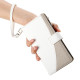 For Samsung Galaxy S23+ 5G Stitching Multi-card Zipper Wallet Leather Phone Case with Short Strap(White)