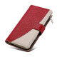 For Samsung Galaxy S23+ 5G Stitching Multi-card Zipper Wallet Leather Phone Case with Short Strap(Red)