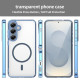 For Samsung Galaxy S24+ 5G PC Hybrid TPU Airbag Shockproof MagSafe Phone Case(Transparent Blue)