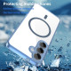 For Samsung Galaxy S24+ 5G PC Hybrid TPU Airbag Shockproof MagSafe Phone Case(Transparent Blue)