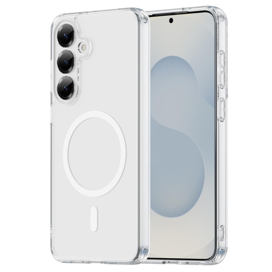 For Samsung Galaxy S24+ 5G PC Hybrid TPU Airbag Shockproof MagSafe Phone Case(Transparent)