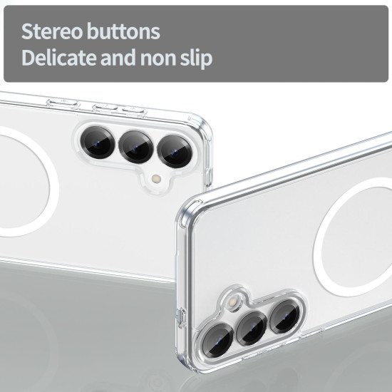 For Samsung Galaxy S24+ 5G PC Hybrid TPU Airbag Shockproof MagSafe Phone Case(Transparent)