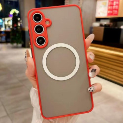 For Samsung Galaxy S24+ 5G Hawkeye Skin Feel MagSafe Phone Case(Red)