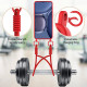 For Samsung Galaxy S24+ 5G Integrated Card Bag Solid Color Liquid Silicone Phone Case Gen2 with Short Lanyard(Red)