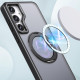 For Samsung Galaxy S24+ 5G kalebol MagSafe Metal Ring Holder Phone Case(Black)