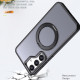 For Samsung Galaxy S24+ 5G kalebol MagSafe Metal Ring Holder Phone Case(Black)