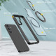 For Samsung Galaxy S24+ 5G kalebol MagSafe Metal Ring Holder Phone Case(Black)