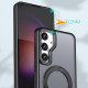 For Samsung Galaxy S24+ 5G kalebol MagSafe Metal Ring Holder Phone Case(Black)