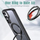 For Samsung Galaxy S24+ 5G kalebol MagSafe Metal Ring Holder Phone Case(Black)