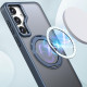 For Samsung Galaxy S24+ 5G kalebol MagSafe Metal Ring Holder Phone Case(Blue)