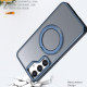 For Samsung Galaxy S24+ 5G kalebol MagSafe Metal Ring Holder Phone Case(Blue)
