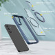For Samsung Galaxy S24+ 5G kalebol MagSafe Metal Ring Holder Phone Case(Blue)