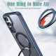 For Samsung Galaxy S24+ 5G kalebol MagSafe Metal Ring Holder Phone Case(Blue)
