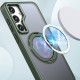 For Samsung Galaxy S24+ 5G kalebol MagSafe Metal Ring Holder Phone Case(Green)