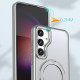 For Samsung Galaxy S24+ 5G kalebol MagSafe Metal Ring Holder Phone Case(Titanium Gray)