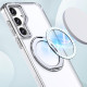 For Samsung Galaxy S24+ 5G kalebol MagSafe Metal Ring Holder Phone Case(Transparent)