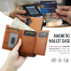For Samsung Galaxy S24+ 5G Fierre Shann 2 in 1 Holder RFID Card Slot Wallet MagSafe Phone Case(Dark Brown)