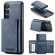 For Samsung Galaxy S24+ 5G Fierre Shann 2 in 1 Holder RFID Card Slot Wallet MagSafe Phone Case(Blue)