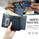 For Samsung Galaxy S24+ 5G Fierre Shann 2 in 1 Holder RFID Card Slot Wallet MagSafe Phone Case(Blue)