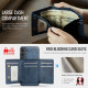 For Samsung Galaxy S24+ 5G Fierre Shann 2 in 1 Holder RFID Card Slot Wallet MagSafe Phone Case(Blue)