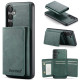 For Samsung Galaxy S24+ 5G Fierre Shann 2 in 1 Holder RFID Card Slot Wallet MagSafe Phone Case(Green)
