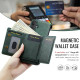 For Samsung Galaxy S24+ 5G Fierre Shann 2 in 1 Holder RFID Card Slot Wallet MagSafe Phone Case(Green)