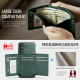 For Samsung Galaxy S24+ 5G Fierre Shann 2 in 1 Holder RFID Card Slot Wallet MagSafe Phone Case(Green)