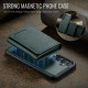 For Samsung Galaxy S24+ 5G Fierre Shann 2 in 1 Holder RFID Card Slot Wallet MagSafe Phone Case(Green)