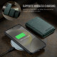 For Samsung Galaxy S24+ 5G Fierre Shann 2 in 1 Holder RFID Card Slot Wallet MagSafe Phone Case(Green)