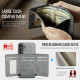 For Samsung Galaxy S24+ 5G Fierre Shann 2 in 1 Holder RFID Card Slot Wallet MagSafe Phone Case(Grey)