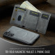 For Samsung Galaxy S24+ 5G Fierre Shann 2 in 1 Holder RFID Card Slot Wallet MagSafe Phone Case(Grey)