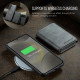 For Samsung Galaxy S24+ 5G Fierre Shann 2 in 1 Holder RFID Card Slot Wallet MagSafe Phone Case(Grey)