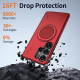 For Samsung Galaxy S24+ 5G Metal Rotation Holder MagSafe TPU Hybrid PC Phone Case(Red)