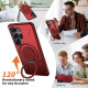 For Samsung Galaxy S24+ 5G Metal Rotation Holder MagSafe TPU Hybrid PC Phone Case(Red)