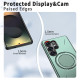 For Samsung Galaxy S24+ 5G Metal Rotation Holder MagSafe TPU Hybrid PC Phone Case(Grey Green)