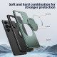 For Samsung Galaxy S24+ 5G Metal Rotation Holder MagSafe TPU Hybrid PC Phone Case(Grey Green)