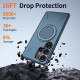 For Samsung Galaxy S24+ 5G Metal Rotation Holder MagSafe TPU Hybrid PC Phone Case(Navy Blue)
