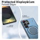 For Samsung Galaxy S24+ 5G Metal Rotation Holder MagSafe TPU Hybrid PC Phone Case(Navy Blue)