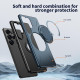 For Samsung Galaxy S24+ 5G Metal Rotation Holder MagSafe TPU Hybrid PC Phone Case(Navy Blue)