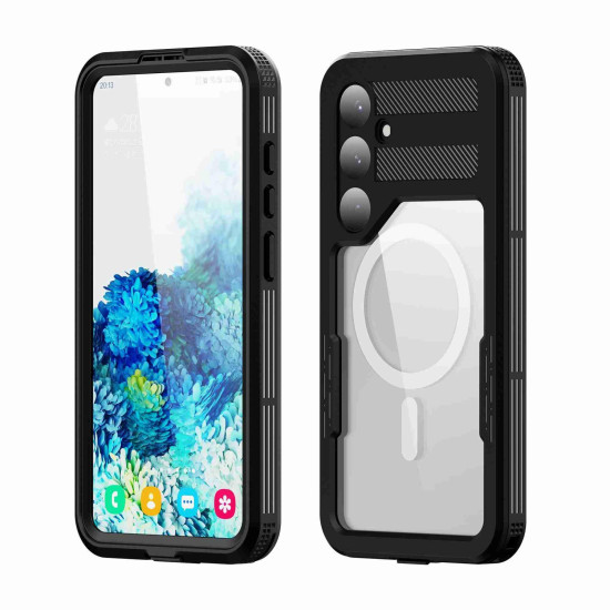 For Samsung Galaxy S24+ 5G RedPepper IP68 Waterproof Triple-proof MagSafe Phone Case(Black)