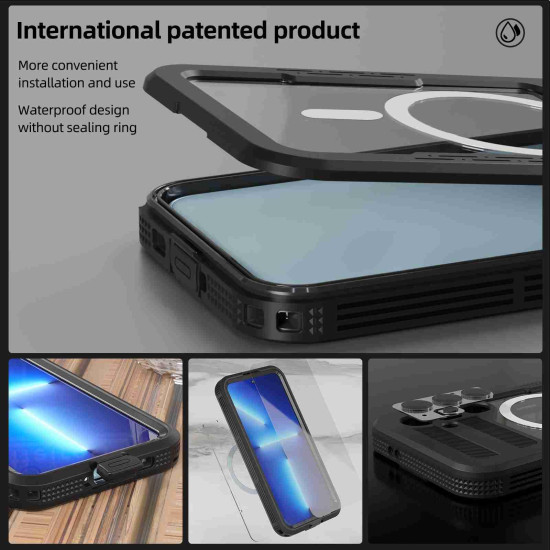 For Samsung Galaxy S24+ 5G RedPepper IP68 Waterproof Triple-proof MagSafe Phone Case(Black)