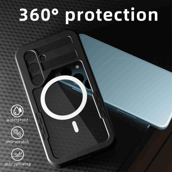 For Samsung Galaxy S24+ 5G RedPepper IP68 Waterproof Triple-proof MagSafe Phone Case(Black)