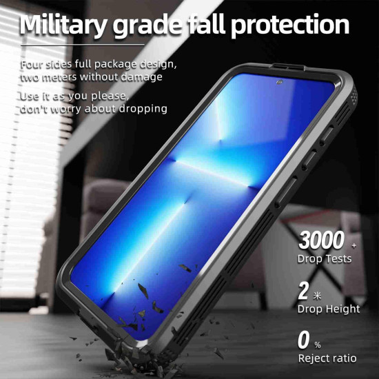 For Samsung Galaxy S24+ 5G RedPepper IP68 Waterproof Triple-proof MagSafe Phone Case(Black)