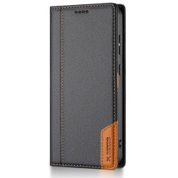 For Samsung Galaxy S24+ 5G N.BEKUS P3 RFID Stitching Magnetic Flip Leather Phone Case(Black)