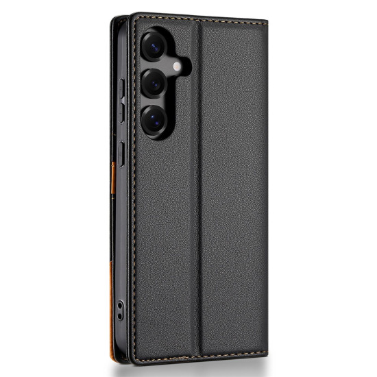 For Samsung Galaxy S24+ 5G N.BEKUS P3 RFID Stitching Magnetic Flip Leather Phone Case(Black)