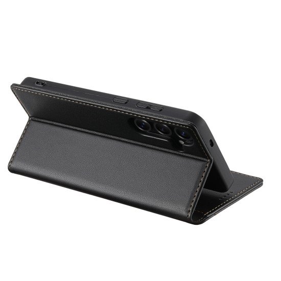 For Samsung Galaxy S24+ 5G N.BEKUS P3 RFID Stitching Magnetic Flip Leather Phone Case(Black)