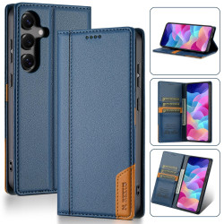 For Samsung Galaxy S24+ 5G N.BEKUS P3 RFID Stitching Magnetic Flip Leather Phone Case(Blue)