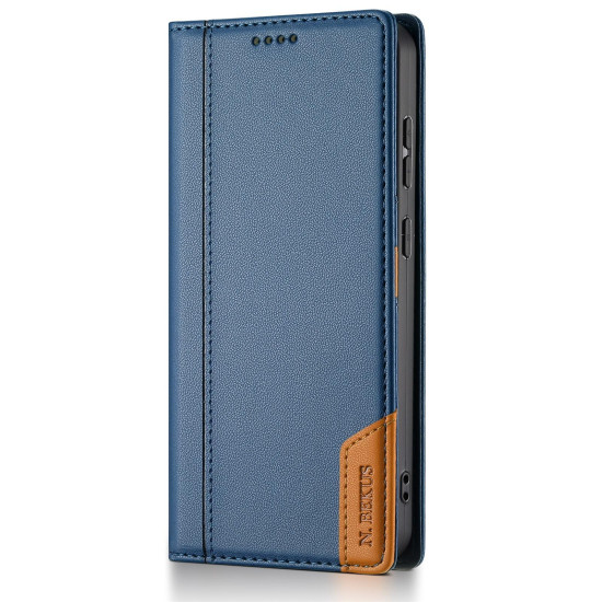 For Samsung Galaxy S24+ 5G N.BEKUS P3 RFID Stitching Magnetic Flip Leather Phone Case(Blue)