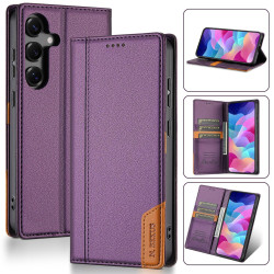For Samsung Galaxy S24+ 5G N.BEKUS P3 RFID Stitching Magnetic Flip Leather Phone Case(Purple)