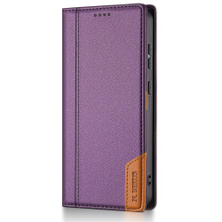 For Samsung Galaxy S24+ 5G N.BEKUS P3 RFID Stitching Magnetic Flip Leather Phone Case(Purple)